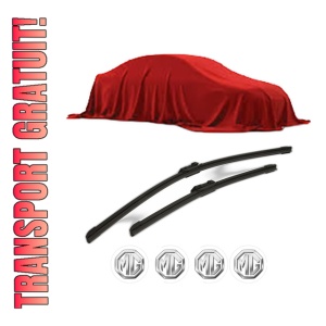 Set stergatoare MG MG 4 (EH32) din 2022-2023, pentru parbriz auto, 2 bucati, Bosch Aerotwin, din cauciuc siliconat rezistent, 4 Stickere Auto MG
