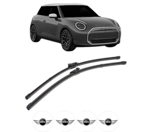 Set stergatoare MINI MINI COOPER (J01) din 2023-2025, pentru parbriz auto, 2 bucati, Valeo Silencio Xtrm, din cauciuc siliconat rezistent, 4 Stickere Auto MINI v39402