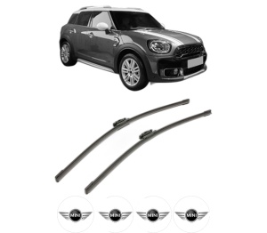 Set stergatoare MINI MINI COUNTRYMAN (F60) din 2016-2020, pentru parbriz auto, 2 bucati, Bosch Aerotwin, din cauciuc siliconat rezistent, 4 Stickere Auto MINI v49712