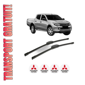 Set stergatoare MITSUBISHI L200 Platform/Chassis (MQ) din 2015, pentru parbriz auto, 2 bucati, Bosch Aerotwin Retrofit, din cauciuc siliconat rezistent, 4 Stickere Auto MITSUBISHI