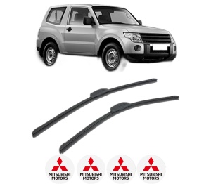Set stergatoare MITSUBISHI PAJERO IV (V8_W, V9_W) din 2006-2014, pentru parbriz auto, 2 bucati, Bosch Aerotwin Retrofit, din cauciuc siliconat rezistent, 4 Stickere Auto MITSUBISHI v46717