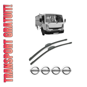 Set stergatoare NISSAN CABSTAR (F24M, F24W) din 2006-2013, pentru parbriz auto, 2 bucati, Bosch Aerotwin Retrofit, din cauciuc siliconat rezistent, 4 Stickere Auto NISSAN