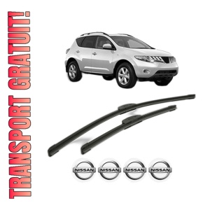 Set stergatoare NISSAN MURANO II (Z51) din 2008-2014, pentru parbriz auto, 2 bucati, Bosch Aerotwin Retrofit, din cauciuc siliconat rezistent, 4 Stickere Auto NISSAN