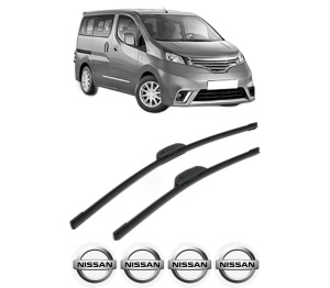 Set stergatoare NISSAN NV200 / EVALIA Bus din 2010-2014, pentru parbriz auto, 2 bucati, Bosch Aerotwin Retrofit, din cauciuc siliconat rezistent, 4 Stickere Auto NISSAN v42767