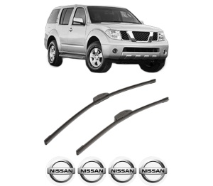 Set stergatoare NISSAN PATHFINDER III (R51) din 2005-2010, pentru parbriz auto, 2 bucati, Bosch Aerotwin Retrofit, din cauciuc siliconat rezistent, 4 Stickere Auto NISSAN v56342
