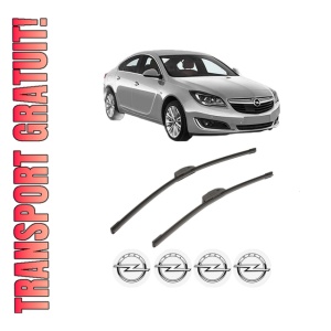 Set stergatoare OPEL INSIGNIA A (G09) din 2008-2017, pentru parbriz auto, 2 bucati, Bosch Aerotwin Retrofit, din cauciuc siliconat rezistent, 4 Stickere Auto OPEL