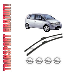 Set stergatoare OPEL MERIVA A MPV (X03) din 2003-2006, pentru parbriz auto, 2 bucati, Bosch Aerotwin Retrofit, din cauciuc siliconat rezistent, 4 Stickere Auto OPEL