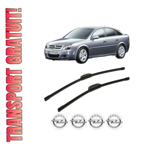 Set stergatoare OPEL VECTRA C GTS (Z02) din 2002-2009, pentru parbriz auto, 2 bucati, Bosch Aerotwin Retrofit, din cauciuc siliconat rezistent, 4 Stickere Auto OPEL