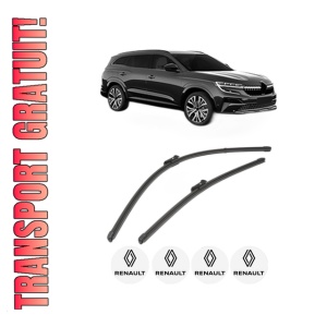 Set stergatoare RENAULT ESPACE VI (RHN) din 2023, pentru parbriz auto, 2 bucati, Valeo Silencio Xtrm, din cauciuc siliconat rezistent, 4 Stickere Auto RENAULT