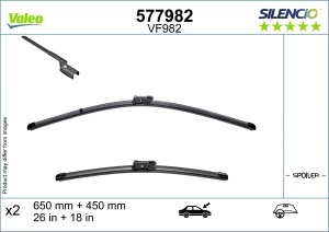 Set stergatoare RENAULT KANGOO III MPV din 2021-2022, pentru parbriz auto, 2 bucati, Valeo Silencio, din cauciuc siliconat rezistent, 4 Stickere Auto RENAULT - Img 4