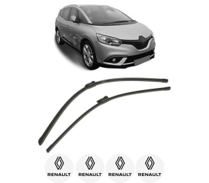Set stergatoare RENAULT SCENIC IV (J9_) din 2016-2022, pentru parbriz auto, 2 bucati, Bosch Aerotwin, din cauciuc siliconat rezistent, 4 Stickere Auto RENAULT v54357