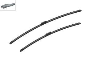 Set stergatoare RENAULT SCENIC IV (J9_) din 2016-2022, pentru parbriz auto, 2 bucati, Bosch Aerotwin, din cauciuc siliconat rezistent, 4 Stickere Auto RENAULT v54360