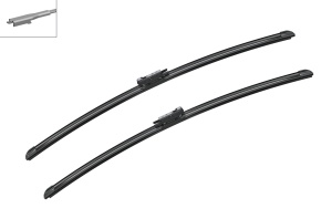Set stergatoare SEAT LEON (1P1) din 2005-2013, pentru parbriz auto, 2 bucati, Bosch Aerotwin, din cauciuc siliconat rezistent, 4 Stickere Auto SEAT v56112