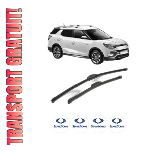 Set stergatoare SSANGYONG XLV VAN din 2016, pentru parbriz auto, 2 bucati, Bosch Aerotwin Retrofit, din cauciuc siliconat rezistent, 4 Stickere Auto SSANGYONG
