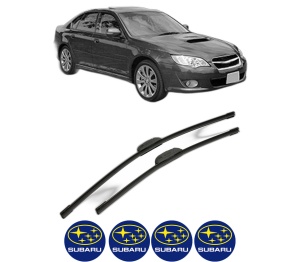Set stergatoare SUBARU LEGACY IV (BL) din 2003-2008, pentru parbriz auto, 2 bucati, Bosch Aerotwin Retrofit, din cauciuc siliconat rezistent, 4 Stickere Auto SUBARU v45257