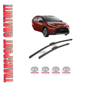 Set stergatoare TOYOTA AYGO X (_B7_) din 2022, pentru parbriz auto, 2 bucati, Bosch Aerotwin Retrofit, din cauciuc siliconat rezistent, 4 Stickere Auto TOYOTA