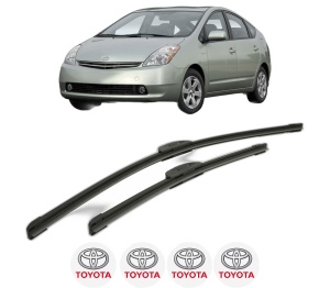 Set stergatoare TOYOTA PRIUS Liftback (_W2_) din 2003-2009, pentru parbriz auto, 2 bucati, Bosch Aerotwin Retrofit, din cauciuc siliconat rezistent, 4 Stickere Auto TOYOTA v44277