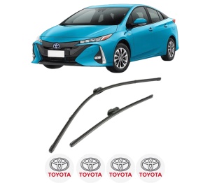 Set stergatoare TOYOTA PRIUS PHV (_W52_) din 2016-2022, pentru parbriz auto, 2 bucati, Valeo Silencio Xtrm, din cauciuc siliconat rezistent, 4 Stickere Auto TOYOTA v35022