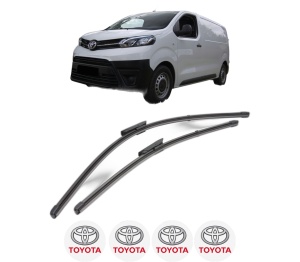 Set stergatoare TOYOTA PROACE Platform/Chassis (MDZ_) din 2016-2024, pentru parbriz auto, 2 bucati, Valeo Silencio Xtrm, din cauciuc siliconat rezistent, 4 Stickere Auto TOYOTA v35382