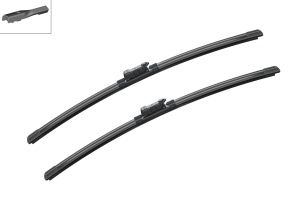 Set stergatoare Volkswagen BEETLE (5C1, 5C2) din 2011-2019, pentru parbriz auto, 2 bucati, Bosch Aerotwin, din cauciuc siliconat rezistent, 4 Stickere Auto Volkswagen v50854