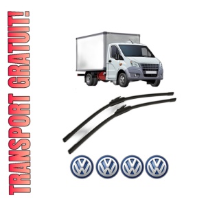 Set stergatoare Volkswagen CRAFTER 30-50 Van (2E_) din 2006-2016, pentru parbriz auto, 2 bucati, Bosch Aerotwin, din cauciuc siliconat rezistent, 4 Stickere Auto Volkswagen