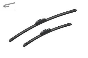 Set stergatoare Volkswagen FOX Van (5Z1) din 2010-2011, pentru parbriz auto, 2 bucati, Bosch Aerotwin Retrofit, din cauciuc siliconat rezistent, 4 Stickere Auto Volkswagen v54312