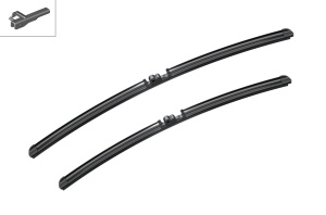 Set stergatoare Volkswagen PHAETON (3D1, 3D2, 3D3, 3D4, 3D6, 3D7, 3D8, 3D9) din 2002-2013, pentru parbriz auto, 2 bucati, Bosch Aerotwin, din cauciuc siliconat rezistent, 4 Stickere Auto Volkswagen v53400