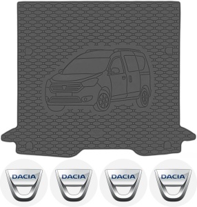 Set tavita portbagaj Dacia Dokker Van 11.2012 - prezent si 4 stickere rotunde Dacia accesorii pentru autoturismul tau - masina v4199
