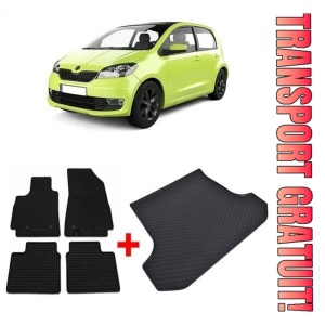 Skoda Citigo din 10.2011 - 2019 Hatchback Portbagaj Inferior *1, Set Covorase + tavita portbagaj auto