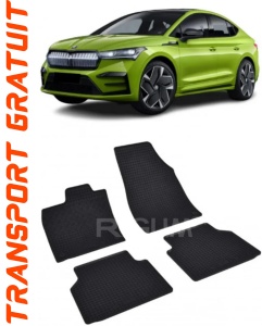 Skoda Enyaq IV Electric fabricat din 02.2022 - Prezent, Coupe, set covorase auto dedicate, din cauciuc 100% Premium accesorii pentru autoturismul tau - masina v150208