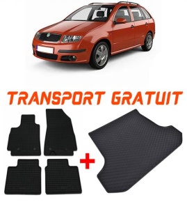 Skoda Fabia I din 2000 - 2007 Combi *1 , Set Covorase + tavita portbagaj auto accesorii pentru autoturismul tau - masina v2976