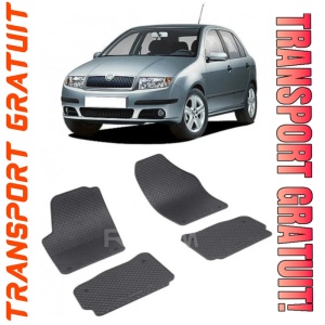 Skoda Fabia I fabricat din 2000 - 2007, Sedan, set covorase auto dedicate, din cauciuc 100% Premium