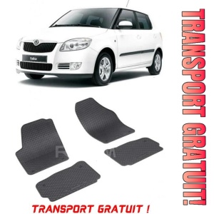 Skoda Fabia I fabricat din 2000 - 2007, Sedan, set covorase auto dedicate, din cauciuc 100% Premium - Transport Gratuit