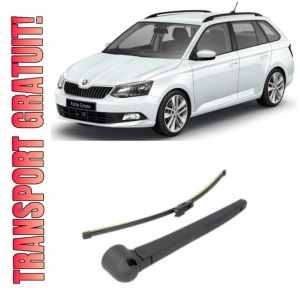 Skoda Fabia II Brat stergator pentru luneta spate cu lamela 410 mm, compatibil cu Skoda Fabia II Combi fabricat intre 2007-2014, calitate extra