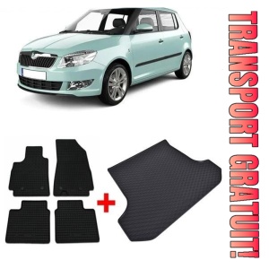 Skoda Fabia II din 03.2007 - 10.2014 Hatchback *2 , Set Covorase + tavita portbagaj auto