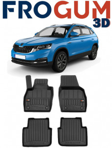 Skoda Kamiq, Suv, Din 09.2019 - Prezent , Set Covorase Auto Tip Tavita Premium 3D, din cauciuc accesorii pentru autoturismul tau - masina v169819