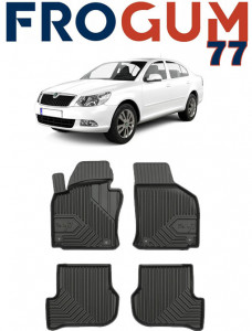 Skoda Octavia II Din 03.2004 - 01.2013, Hatchback , Set Covorase Auto Tip Tavita Premium 3D, din cauciuc accesorii pentru autoturismul tau - masina v164452