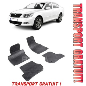 Skoda Octavia II fabricat din 03.2004 - 01.2013, Sedan, set covorase auto dedicate, din cauciuc 100% Premium - Transport Gratuit