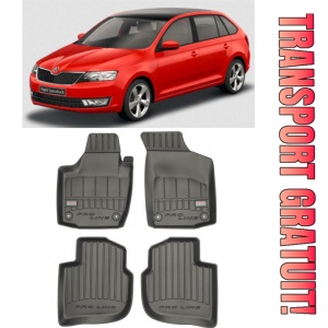 Skoda Rapid, Hatchback, Din 10.2012 - 03.2019 , Set Covorase Auto Tip Tavita Premium 3D, din cauciuc