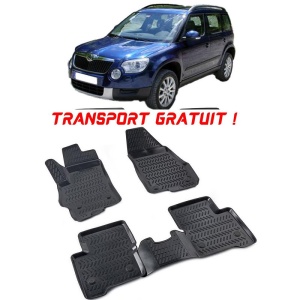 Skoda Yeti 2009-2017 Set 5 covorase auto din cauciuc tip tavita premium line 3D - Transport Gratuit! accesorii pentru autoturismul tau - masina v48271