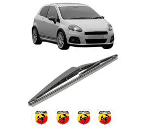 Stergator lamela spate ABARTH GRANDE PUNTO din 2005 - 2015, pentru luneta auto, Bosch Twin, din cauciuc siliconat rezistent, 4 Stickere Auto ABARTH v28982