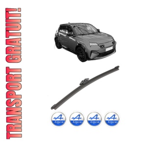 Stergator lamela spate ALPINE A290 din 2024, pentru luneta auto, Valeo Silencio, din cauciuc siliconat rezistent, 4 Stickere Auto ALPINE