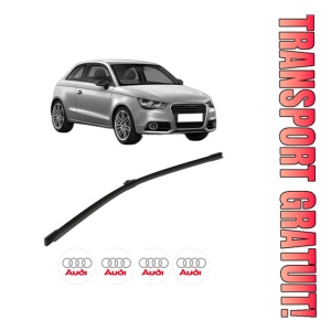 Stergator lamela spate AUDI A1 (8X1, 8XK) din 2010 - 2018, pentru luneta auto, Bosch Aerotwin, din cauciuc siliconat rezistent, 4 Stickere Auto AUDI