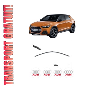 Stergator lamela spate AUDI A1 City Carver (GBH) din 2019 - 2022, pentru luneta auto, Valeo Silencio, din cauciuc siliconat rezistent, 4 Stickere Auto AUDI