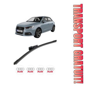 Stergator lamela spate AUDI A1 Sportback (GBA) din 2018, pentru luneta auto, Bosch Aerotwin, din cauciuc siliconat rezistent, 4 Stickere Auto AUDI