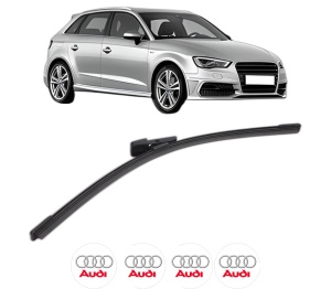 Stergator lamela spate AUDI A3 Sportback (8VA, 8VF) din 2012 - 2020, pentru luneta auto, Bosch Aerotwin, din cauciuc siliconat rezistent, 4 Stickere Auto AUDI v25882