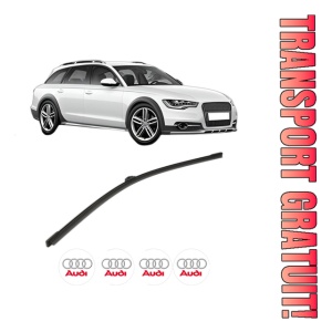Stergator lamela spate AUDI A4 Allroad B8 (8KH) din 2009 - 2016, pentru luneta auto, Bosch Aerotwin, din cauciuc siliconat rezistent, 4 Stickere Auto AUDI