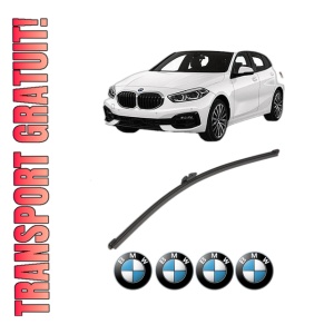 Stergator lamela spate BMW Seria 1 (F40) din 2019, pentru luneta auto, Valeo Silencio Xtrm, din cauciuc siliconat rezistent, 4 Stickere Auto BMW