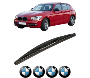 Stergator lamela spate BMW Seria 1 Van (F20) din 2015 - 2019, pentru luneta auto, Bosch Twin, din cauciuc siliconat rezistent, 4 Stickere Auto BMW v25702