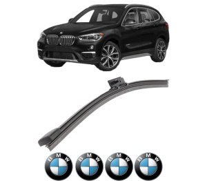 Stergator lamela spate BMW Seria X1 (F48) din 2014 - 2022, pentru luneta auto, Bosch Aerotwin, din cauciuc siliconat rezistent, 4 Stickere Auto BMW v25342